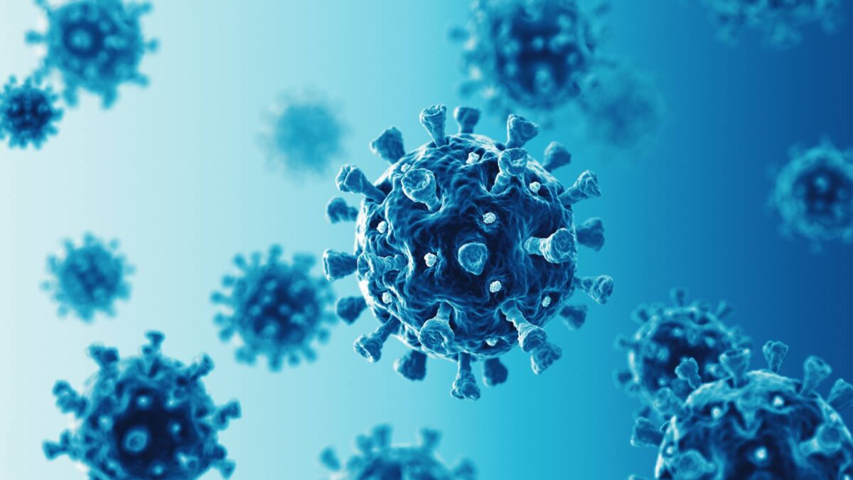 Image of virus particles